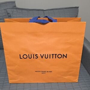 Louis Vuitton Orange and Blue Shopping Bag